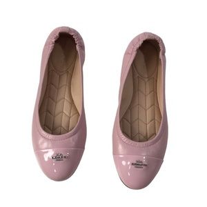 Coach Pink Patent Leather Flats